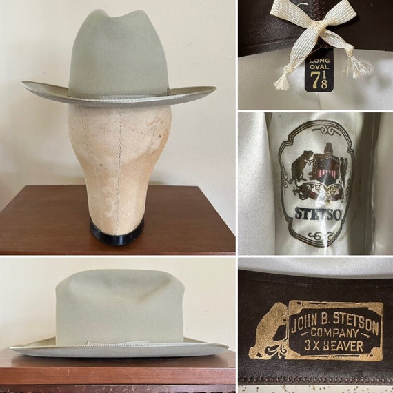 1960s Stetson 3x Beaver OPEN ROAD 7 1/8 Long OVAL… - image 1