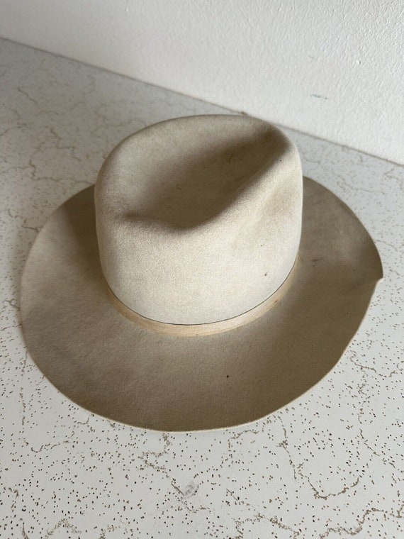 1960s Vtg WALDRIP HATTERS TEXAS Beaver Felt 7 Hat… - image 8