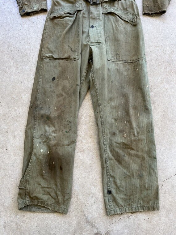 1940s US HBT 13 Star Button Mechanic Special OD 7 Tanker