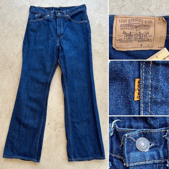 1980 Levis 517 Denim Jeans W 30 L 28 Orange Tab 8… - image 1