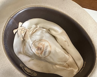 1950s 60s Stetson Open Road Fedora: 3X Cowboy Hat, Silverbelly