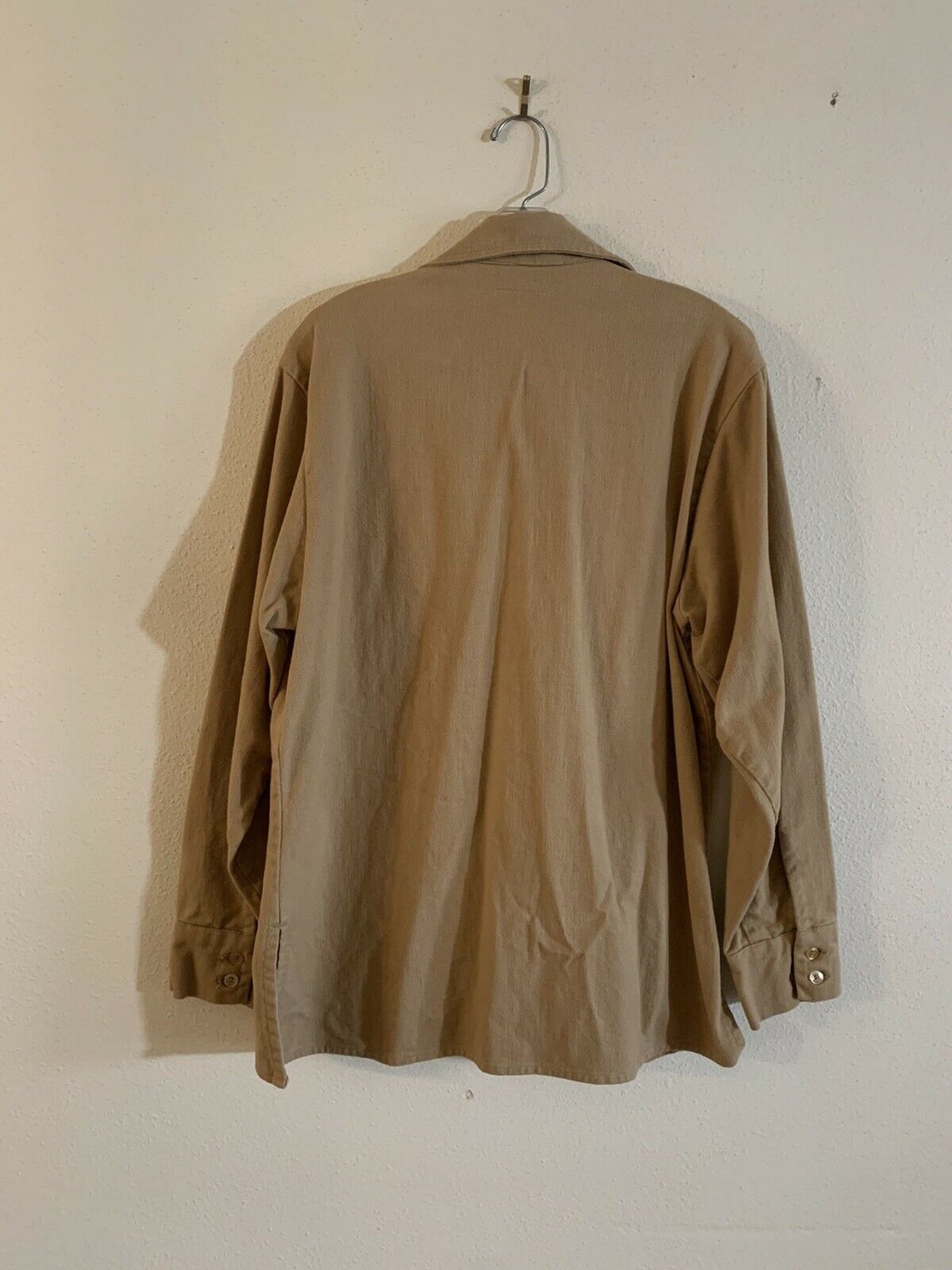 old khaki denim shirt