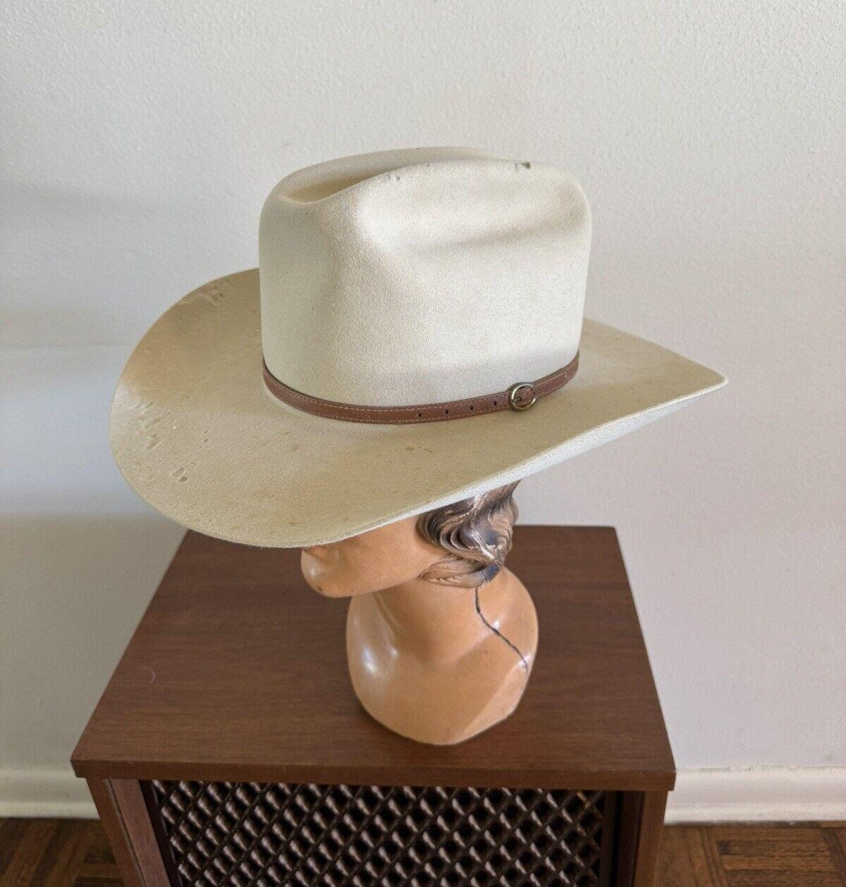 Vintage 1990s Stetson DEE PICKETT 5x Beaver Chute Cowboy Hat
