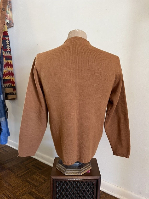 60s Puritan Suede Cardigan Sweater Medium Knit Gr… - image 4