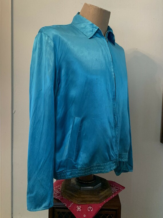 1970s Embroidered Satin Souvenir Tour Jacket: Vie… - image 4