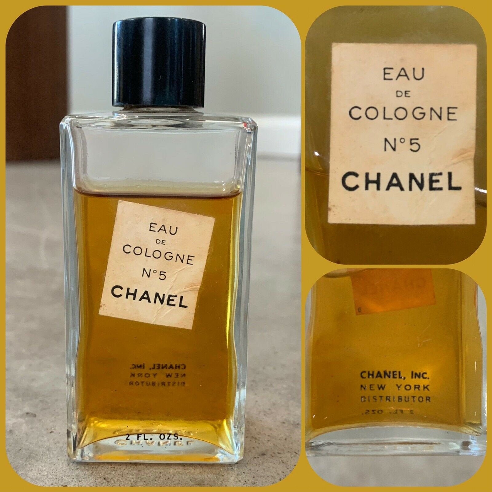 80s CHANEL No. 5 Eau de Cologne 2 Oz Splash Perfume Bottle EDC Retro  Formula Old Formula Ladies Fragrance Perfume Bottle Coco Chanel