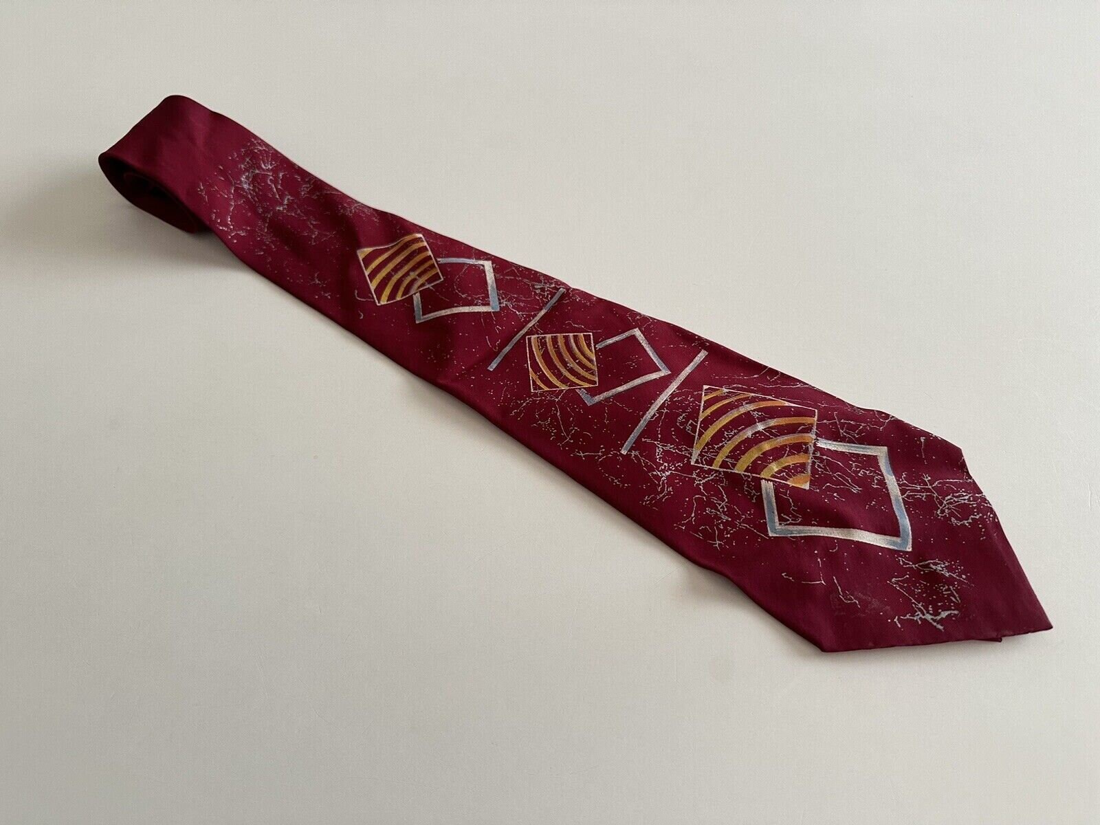 50's Pilgrim CRAVATS Jacquard Art Deco
