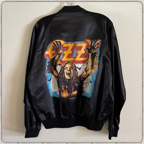 1984 Ozzy Osbourne Wolfman Satin Concert Tour Jacket Bomber