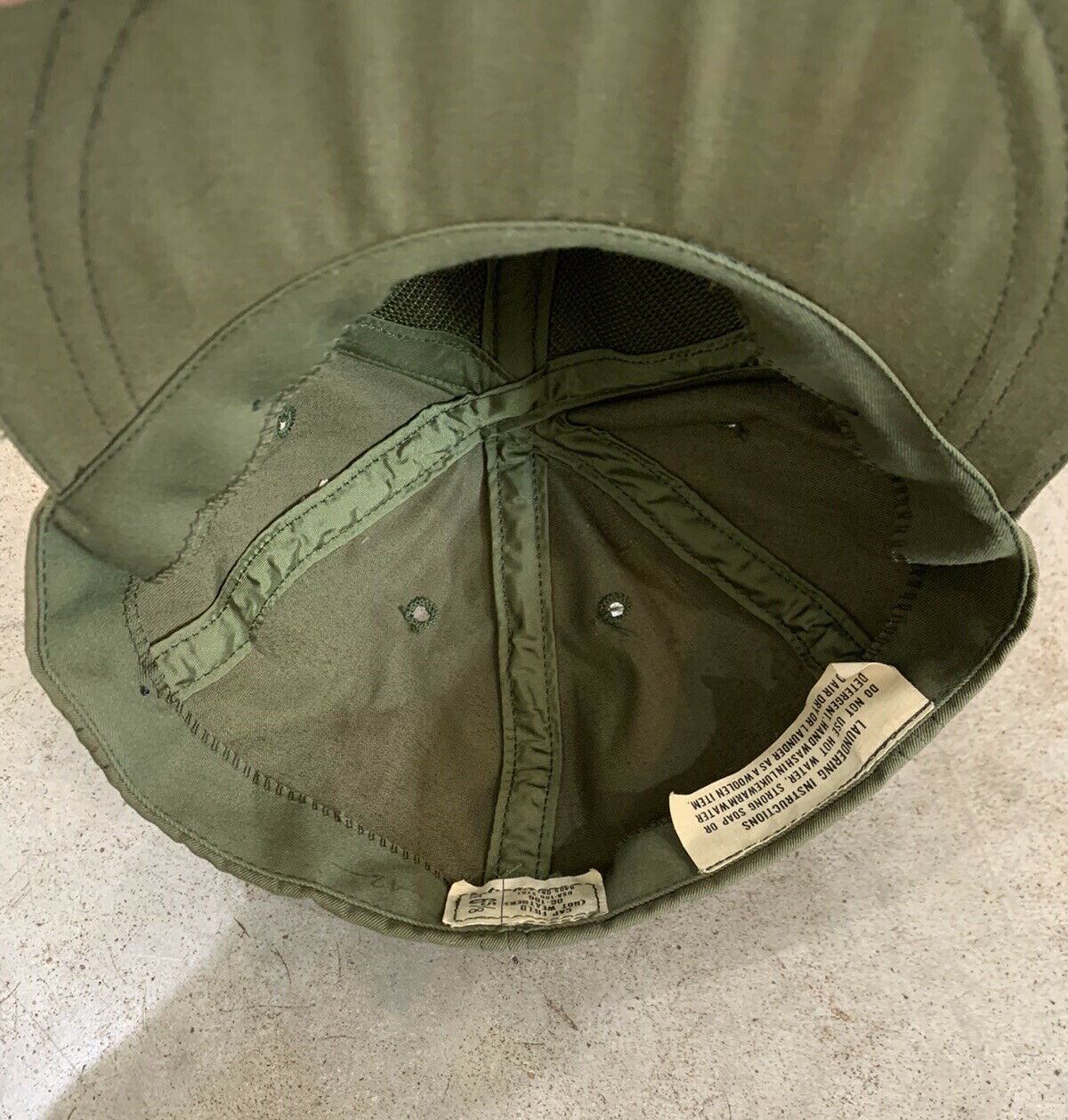 60s 70s OG 106 Cotton Sateen Utility Cap Hat 6 5/8 Military