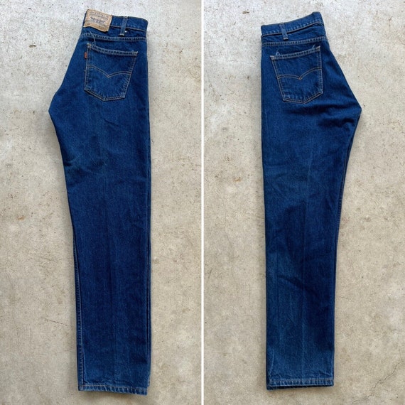 80s Levis Orange Tab 505 Denim Blue Jeans W 33 L … - image 4