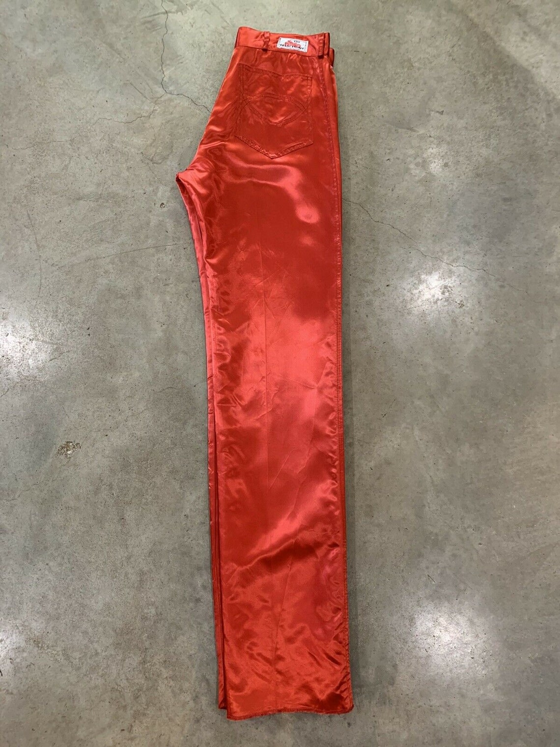 70s GREAT ESCAPE Shiny Red DISCO Pants Studio 54 Club Jeans Etsy