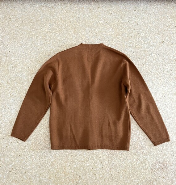 60s Puritan Suede Cardigan Sweater Medium Knit Gr… - image 8