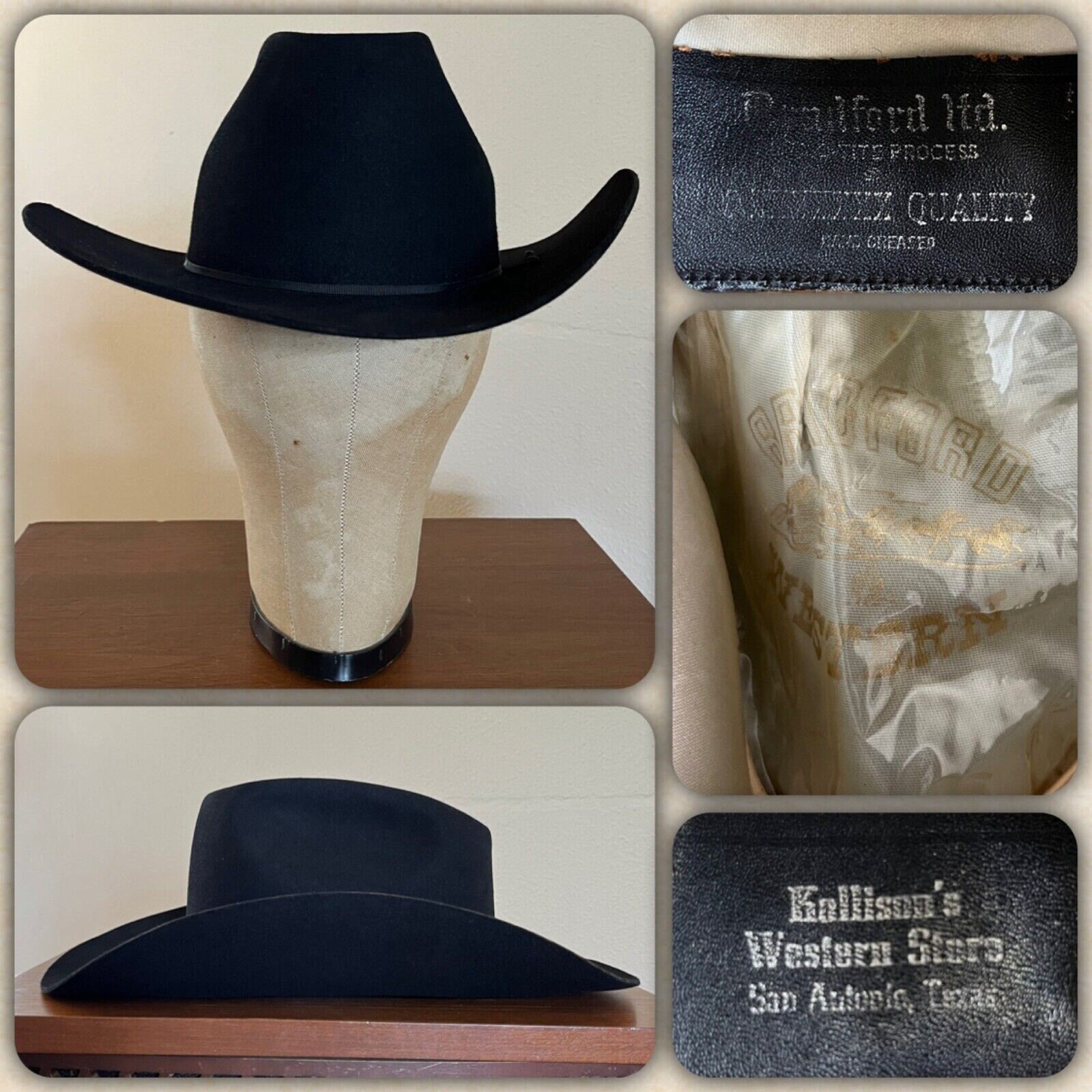 Western Hat Black Cowboy Ranch 