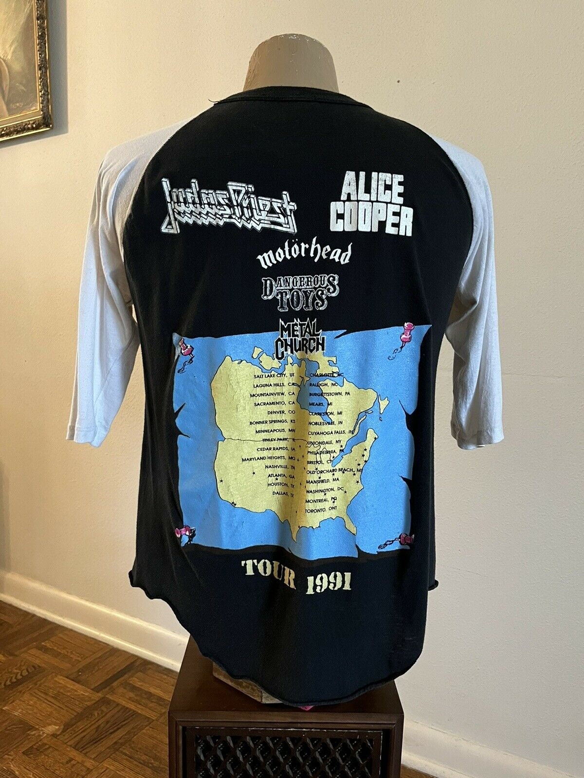 Judas Priest × Alice Cooper Tour Tシャツ Vintage 1991 Operation Rock & Roll Raglan T-shirt: Motorhead