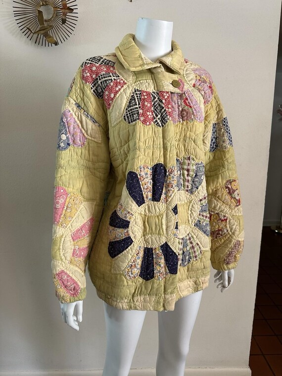 1980s Patchwork Quilt Jacket: KAS Original Feed S… - image 2