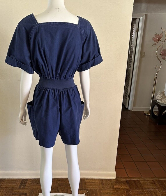 1980s 90s Thierry Mugler Cotton Romper Playsuit J… - image 3