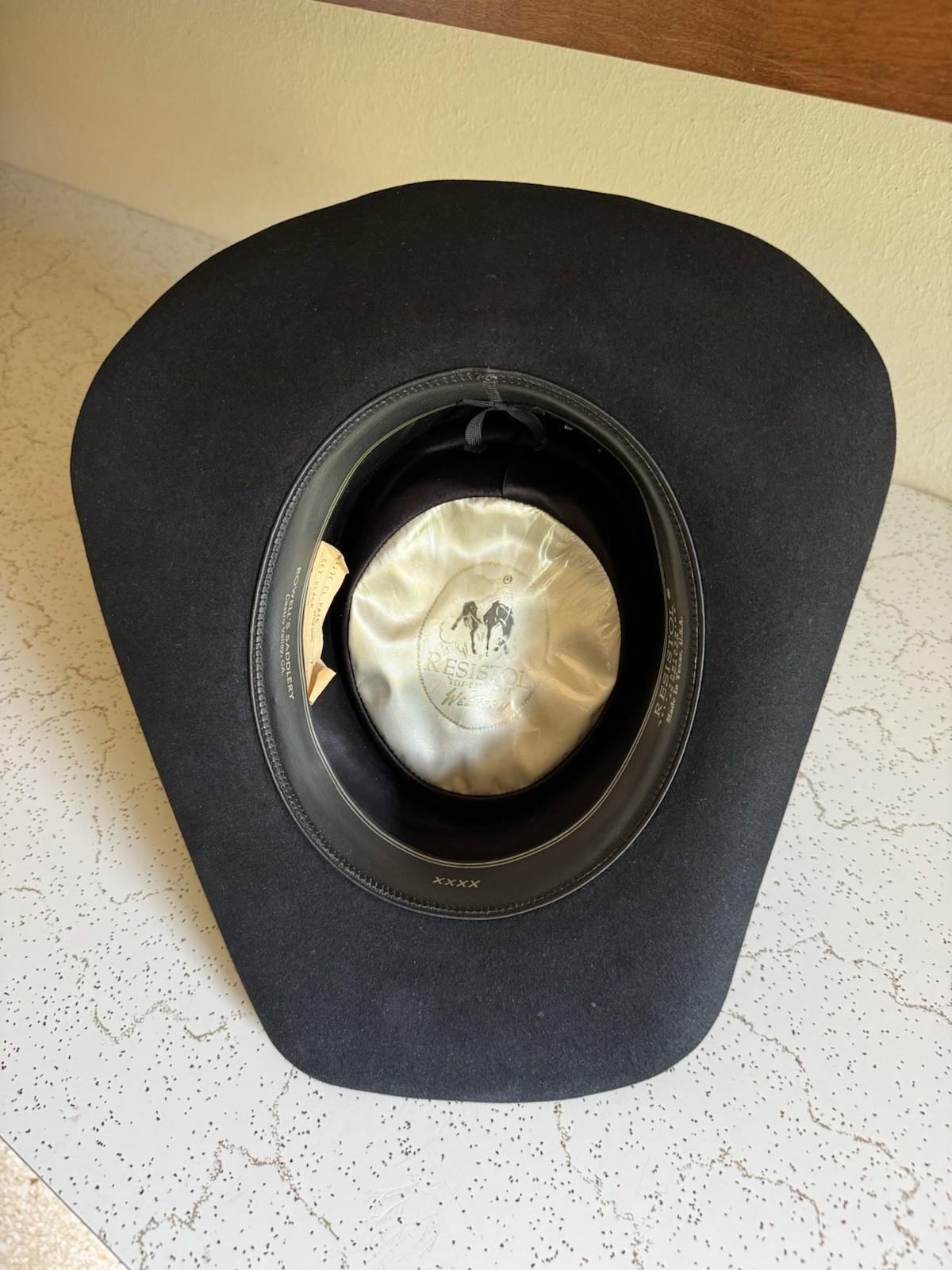 1980s Vintage Resistol El Paso 4x Beaver Black Cowboy Western Hat