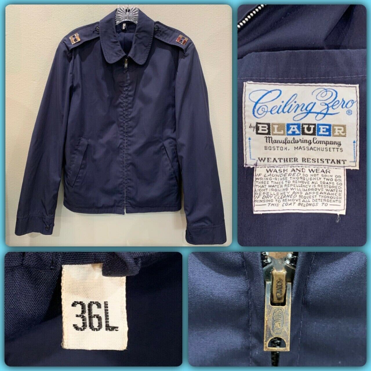 60s Ceiling Zero Blauer USAF Lighweight Jacket 36 Long Air - Etsy
