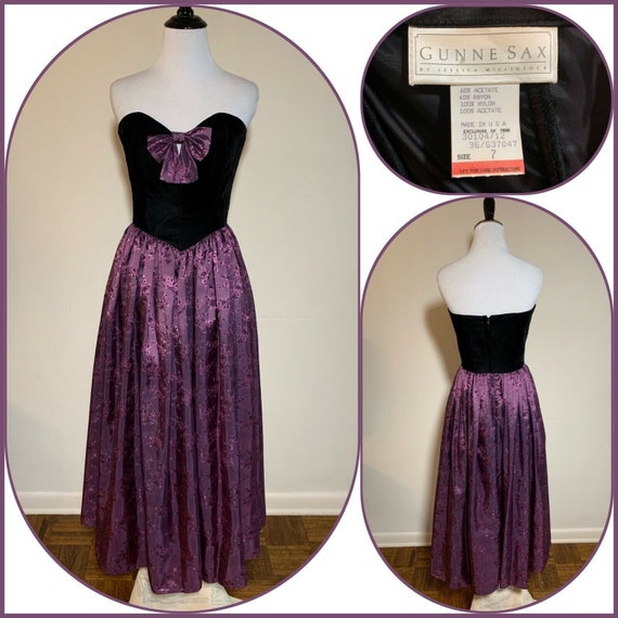 80s GUNNE SAX Jessica Mcclintock Velvet ...