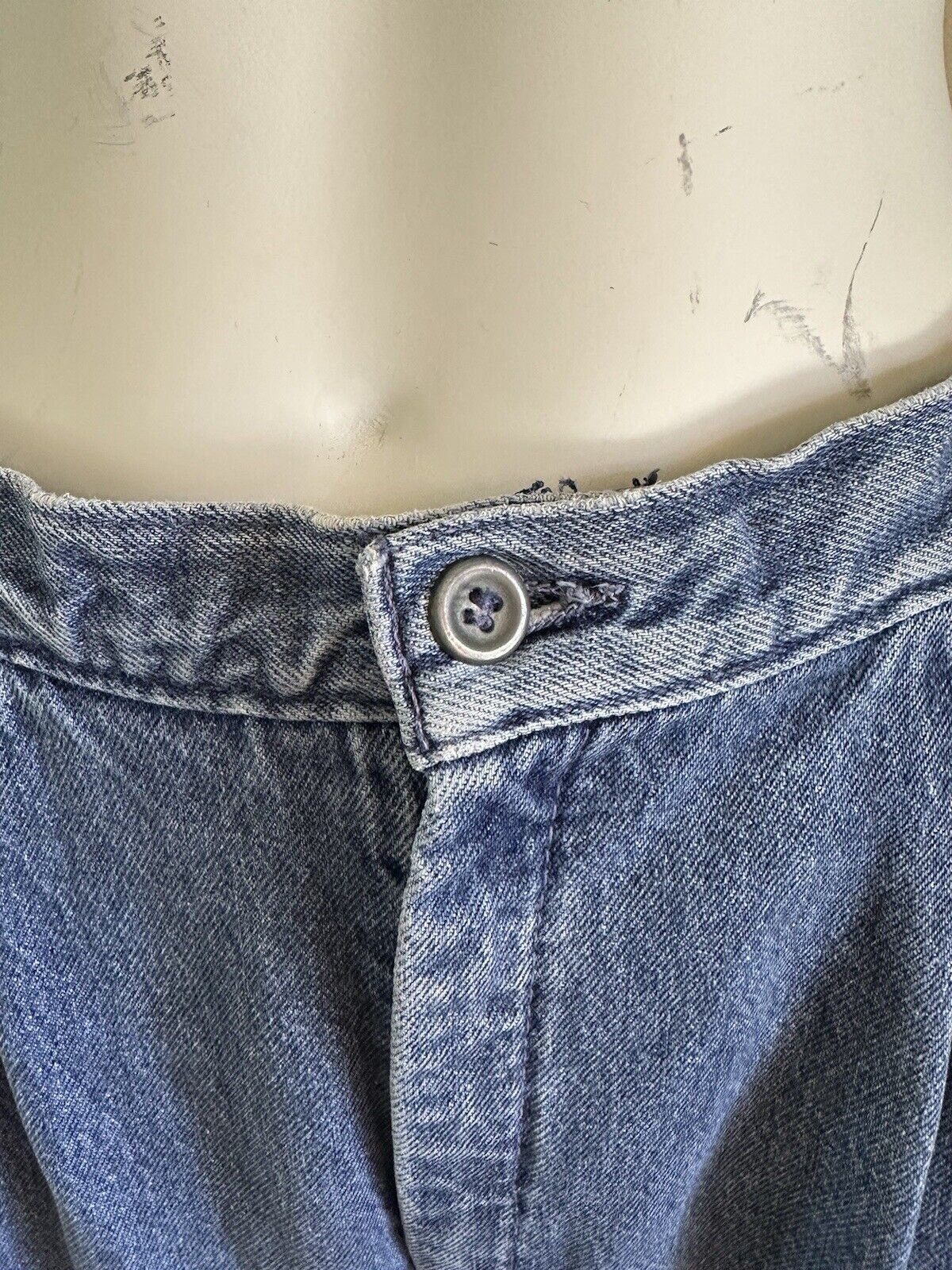 【IONSEOUL】Retro Wash Denim Pants 4JH673 Legendary Japanese Designer Vintage Yohji Yamamoto Selvedge