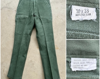 60's U.S. Military OG 107 Fatigue Pants - Etsy