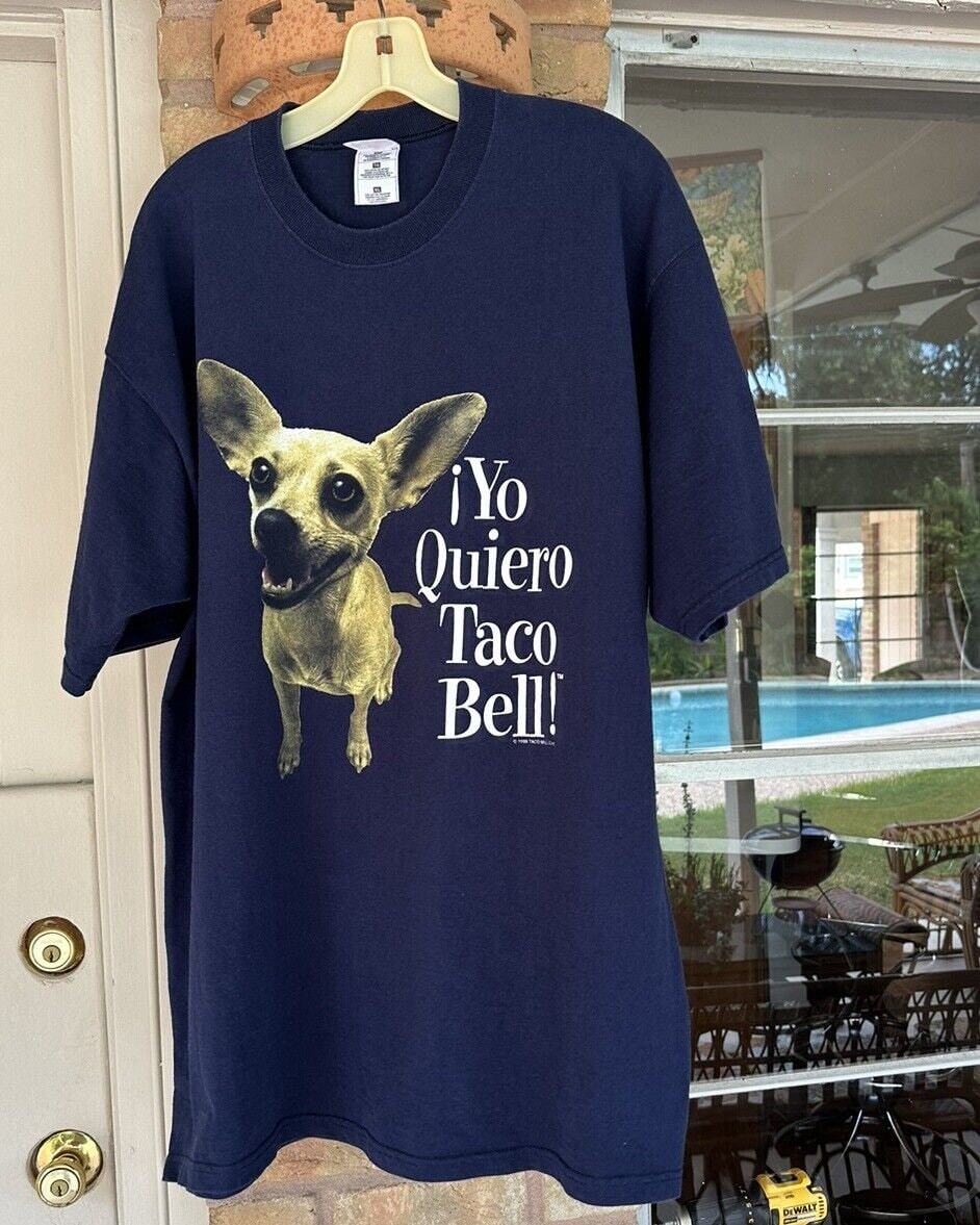 1998 Yo QUEIRO Taco Bell Gidget Chihuahua Dog Promo Shirt