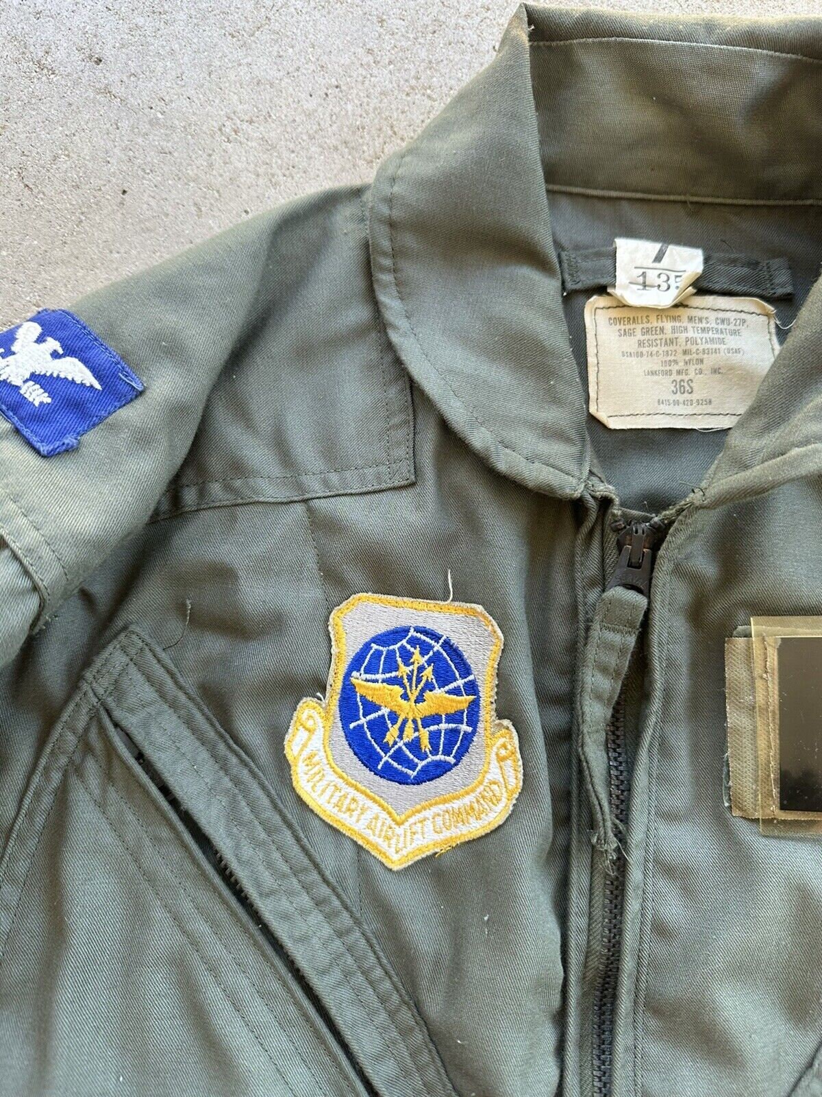 1974 USAF Flight Coveralls 34th Aeromed Evac Squadron Patch 1974 USAF Flight Coveralls 34th Aeromed Evac Squadron Patch
