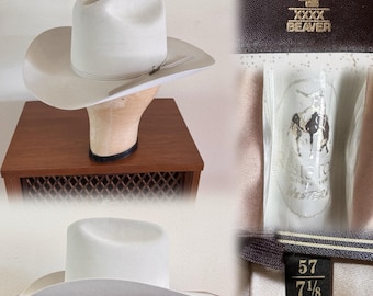 RESISTOL 5 STAR BEAVER ウエスタンハット vintage Vintage Resistol Cowboy Hat 6 3/4 Black Felt 4x Beaver Quicksilver