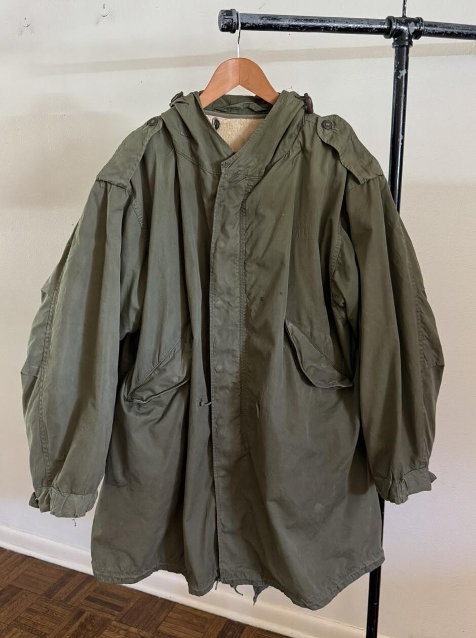 1950s US Army M-1951 Fishtail Parka: Distressed Military Chore