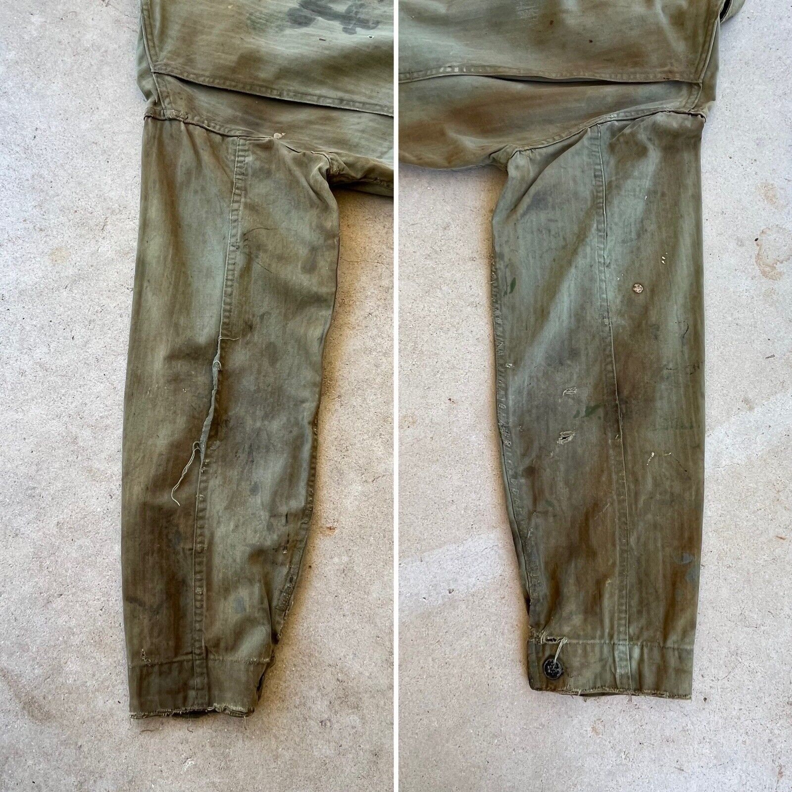 Dirty 1940s US HBT 13 Star Button Mechanic Special OD 7 Dirty 1940s US HBT 13 Star Button Mechanic Special OD 7