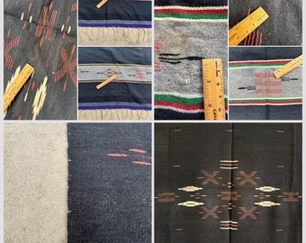 ‘00s〜‘10s Vintage Chimayo Rug190cm×137cm Vintage Chimayo Southwestern Small Rug Woven Wool New Mexico