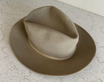 1950s 60s Stetson Open Road Fedora: 3X Cowboy Hat, Silverbelly