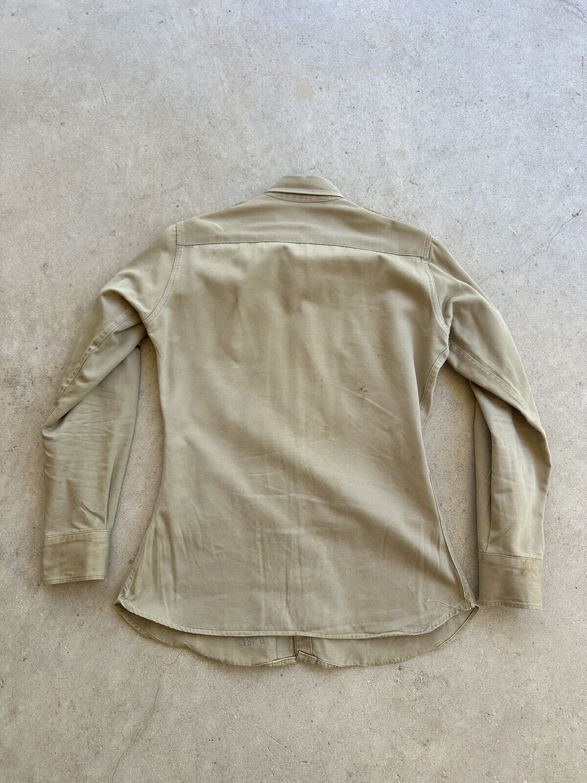 60s 70s Vtg US Army Cotton Khaki Shirt Sz Xs/small Long