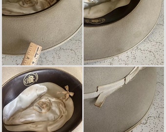 帽子 50s Vintage Stetson 3X BEAVER 7 1/2 60cm 1950s 60s Stetson 3x Beaver OPEN ROAD 7 Long OVAL Hat Fedora