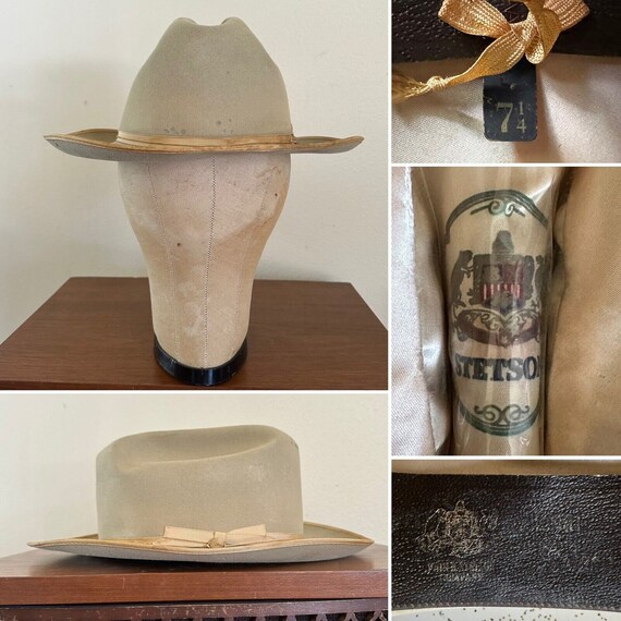1960s Royal Stetson OPEN ROAD 7 1 4 Hat Fedora Cowboy 60s Silverbelly Western Bound Brim Vintage Menswear Texas Lone Star Rodeo Distressed Etsy UK