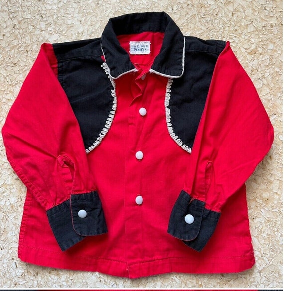 1950s PENNEYS Western Wear Size 2 Shirt Cowboy Boys Buckaroo 