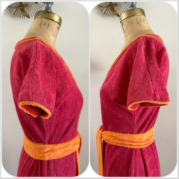 1970s Salty’s Terrycloth Dress Swim Coverup Robe … - image 5