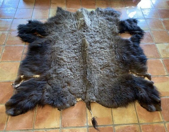 Genuine Authentic BUFFALO Hide RUG Rustic Hunting