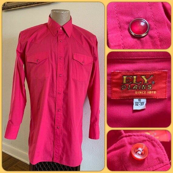90s ELY PLAINS Hot Pink 16 32/33 Cowboy 