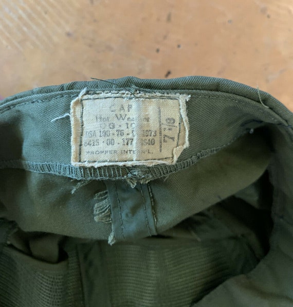 Vintage 70s OG 106 Sateen Utility Cap - Vietnam W… - image 10