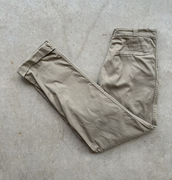 1960s Big Mac Penneys ? Khaki Chino Cotton Pants … - image 8