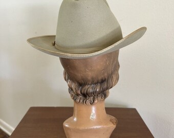 1960s Stetson 3x BEAVER OPEN ROAD 7 Hat Fedora Cowboy