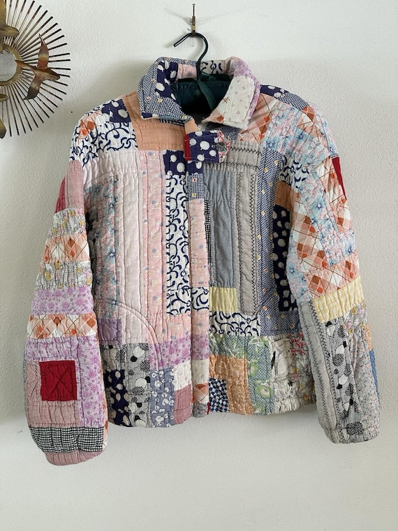 ジャケット・アウター vintage Quilt patchwork jacket QUILTED CHEATER QUILT JACKET - Vintage Fabric Finally Gets