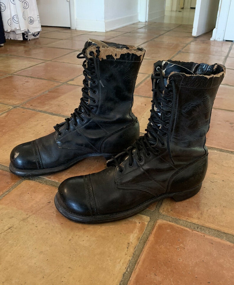 60s CORCORAN US Army Combat Jump BOOTS 9 D Mens Distressed Etsy