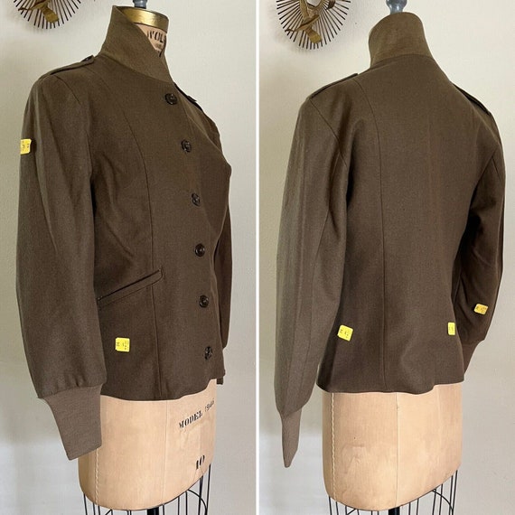 NOS 1940s WwII US Army Women’s WAC Field Jacket L… - image 3