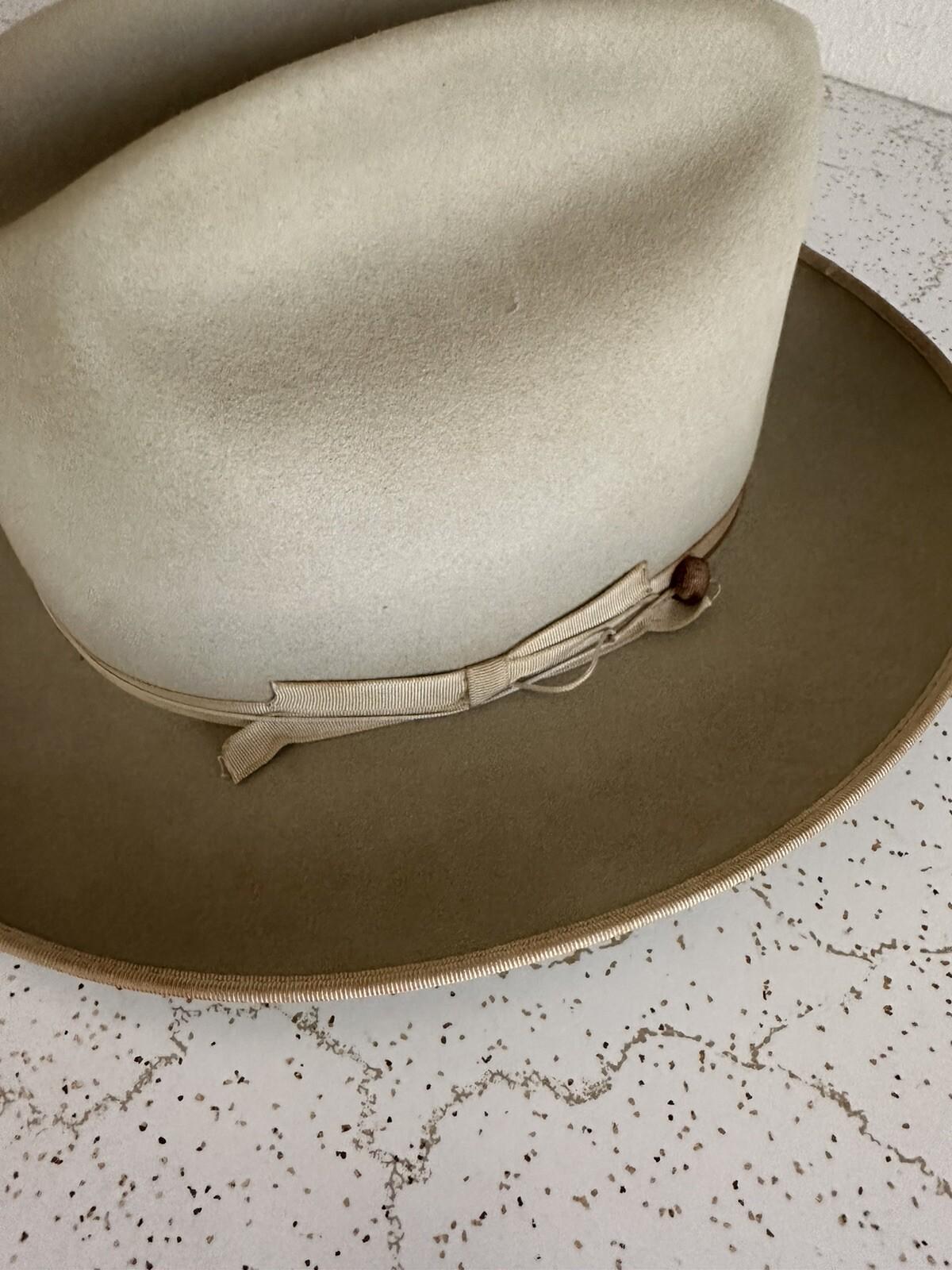 1960s Stetson 3X Open Road Fedora Cowboy Hat, Western, Distressed