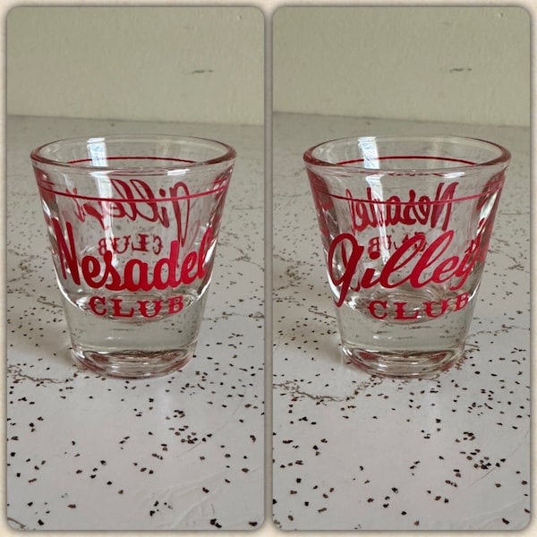 70s Vtg Mickey Gilleys NESADEL Shot Glass Texas Honky Tonk Bar Urban Cowboy Texas Vintage Lone Star Howdy Rodeo Bar Souvenir Red 80s