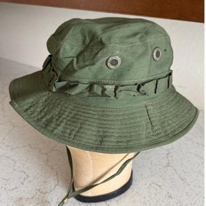 Vintage 1960s Vietnam War Boonie Hat - Size Small - In Country Made