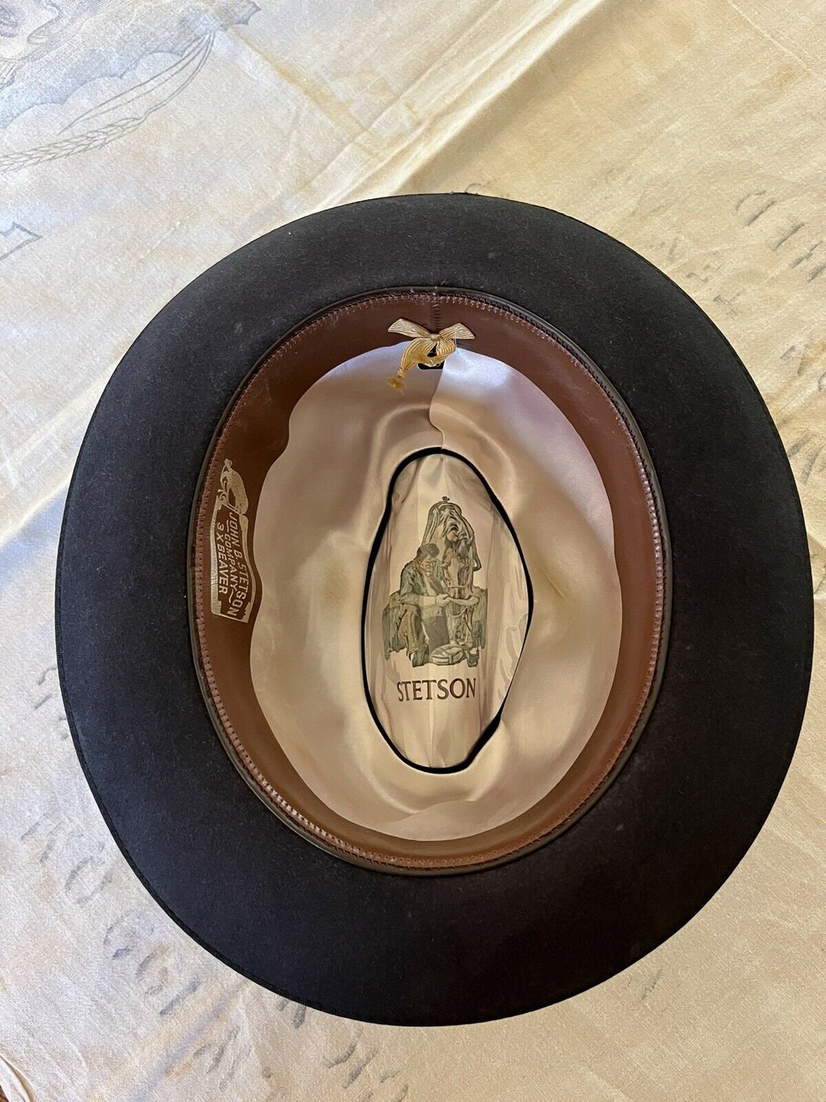 STETSON 3x BEAVER Black FEDORA Hat 6 7 