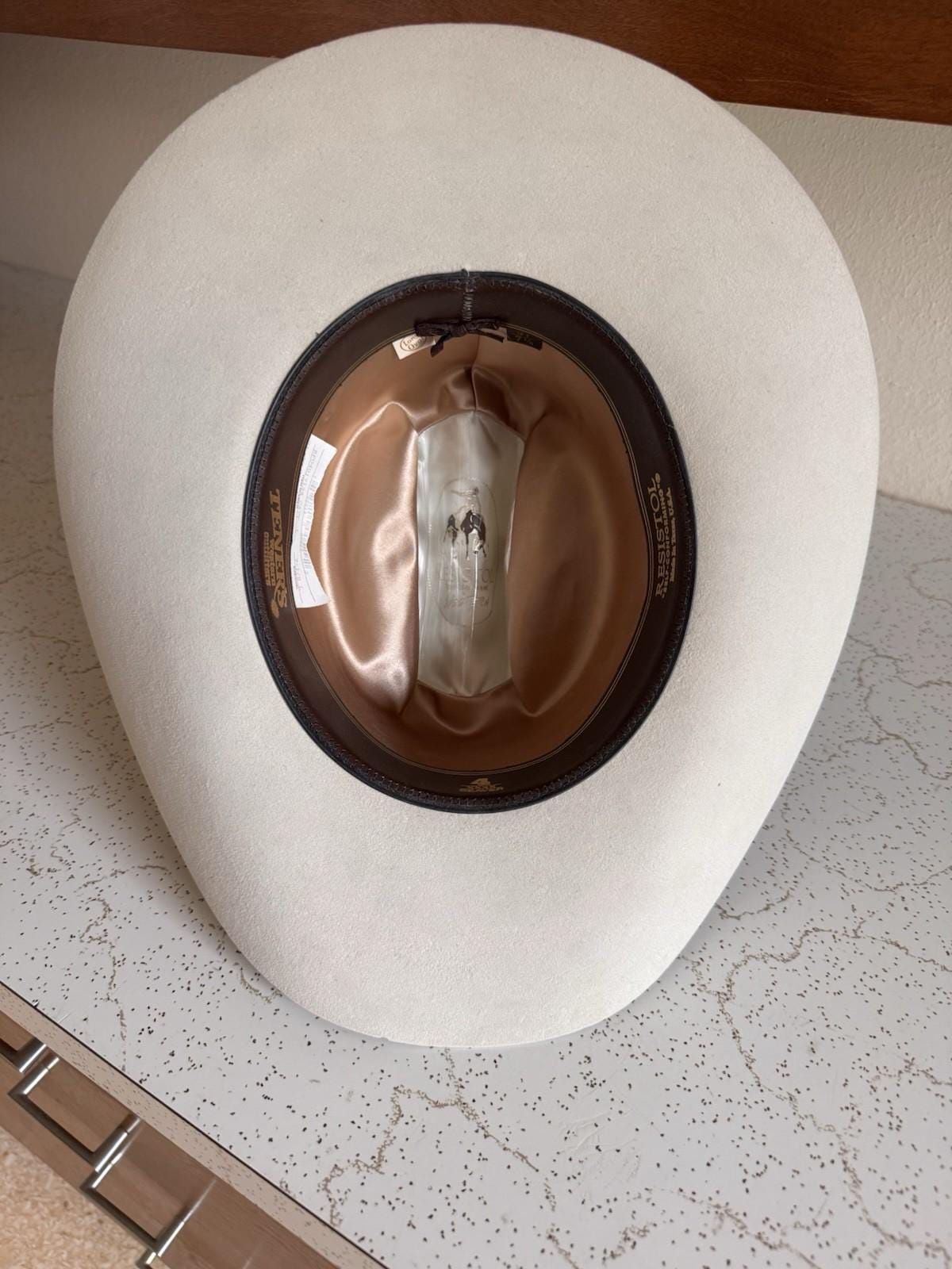 80s Resistol Cattleman 4x Beaver Silverbelly Cowboy Western Hat: 7